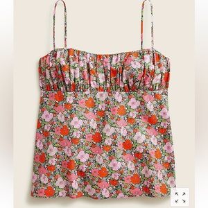 J. Crew Gathered Organic Cotton Camisole in Liberty Fabric